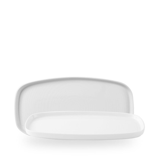 [509371] Schaal rechthoek 30.0cm x 15.4cm h 2.0cm Chefs plates white Churchill