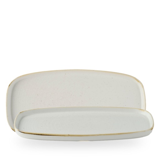 [509372] Schaal rechthoek 35.0cm x 18.5cm h 2.0cm Stonecast barley white Churchill