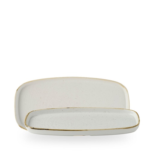 [509373] Schaal rechthoek 30.0cm x 15.4cm h 2.0cm Stonecast Barley White Churchill