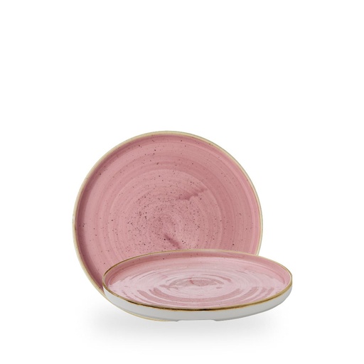 [509389] Bord walled 21.0cm h 2.0cm Stonecast Petal Pink Churchill