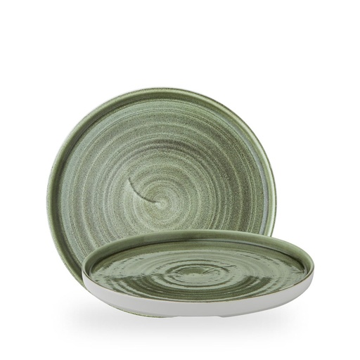 [509395] Bord plat 26.0cm h 2.0cm Stonecast Patina Burnished Green Churchill