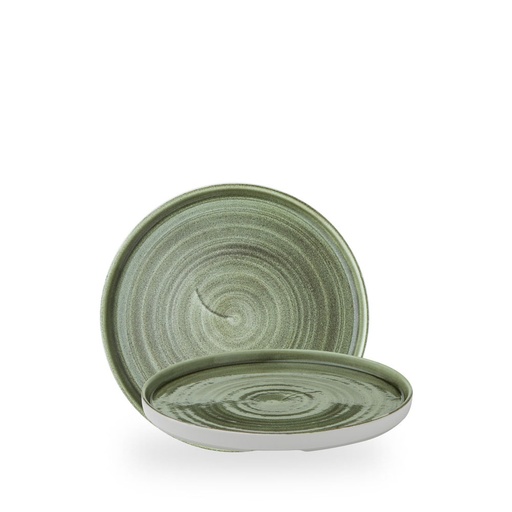 [509396] Bord plat 21.0cm h 2.0cm Stonecast Patina Burnished Green Churchill