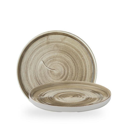 [509397] Bord plat 26.0cm h 2.0cm Stonecast Patina Antique Taupe Churchill