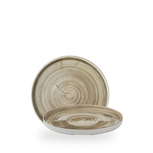 [509398] Bord plat 21.0cm h 2.0cm Stonecast Patina Antique Taupe Churchill