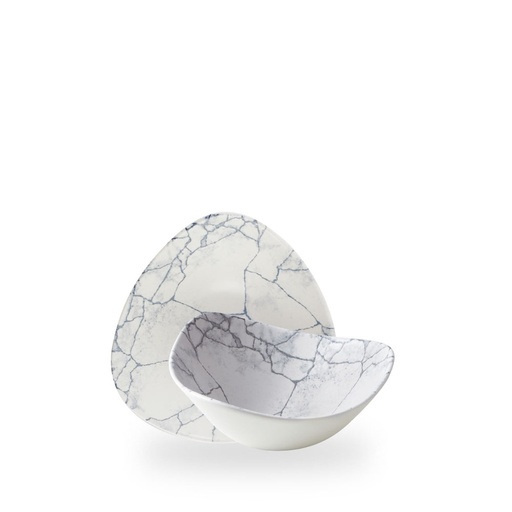[509430] Kom driehoek 18.5cm 37.0cl Studio Prints Kintsugi Pearl Grey Churchill