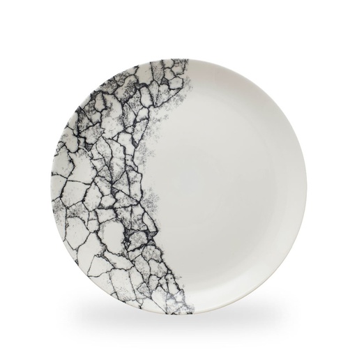 [509537] Bord coupe 28.8cm Studio Prints Kintsugi Accents Quartz Black Churchill