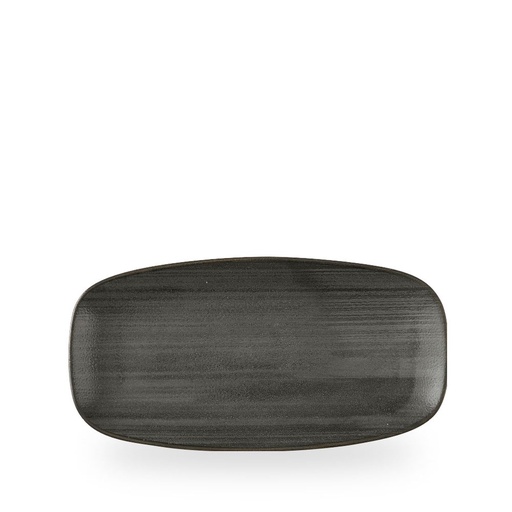 [509572] Schaal rechthoek 29.8cm x 15.3cm Stonecast Raw Black Churchill