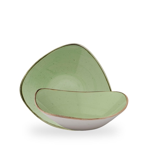 [509585] Kom driehoek 23.5cm 60.0cl Stonecast Sage Green Churchill