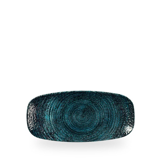 [509626] Schaal rechthoek 26.9cm x 12.7cm Studio prints homespun chroma blue Churchill