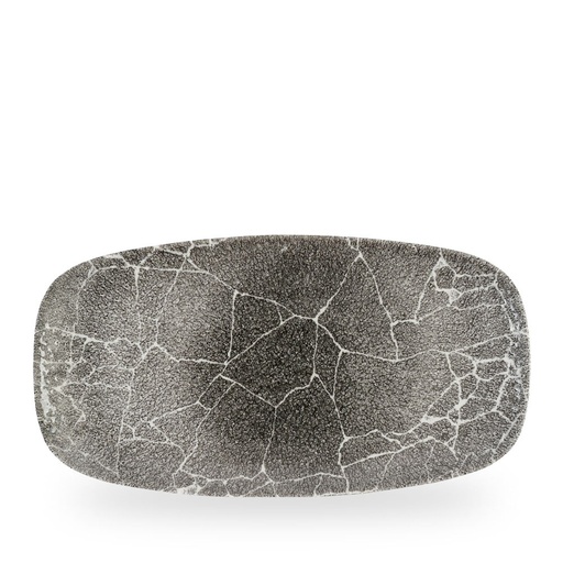 [509706] Schaal rechthoek 35.5cm x 18.9cm Kintsugi reverse quartz black Churchill