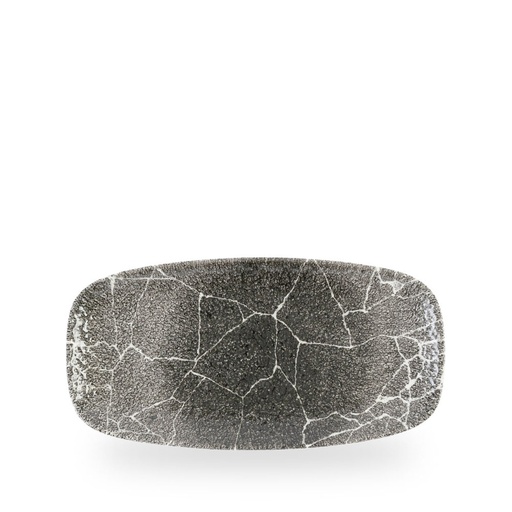 [509707] Schaal rechthoek 29.8cm x 15.3cm Studio Prints Kintsugi Reverse Quartz Black Churchill