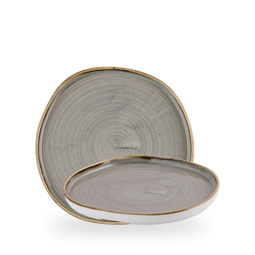 [509784] Bord plat 25.5cm h 2.0cm Stonecast Grey Churchill