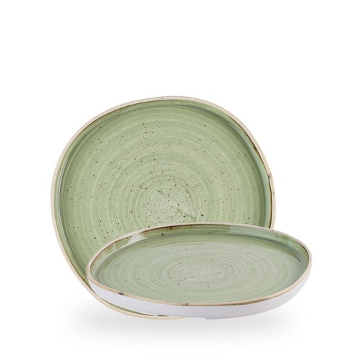 [509795] Bord plat 25.5cm h 2.0cm Stonecast Sage Green Churchill
