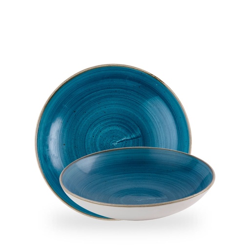 [509818] Bord coupe diep 24.8cm Stonecast Java Blue Churchill