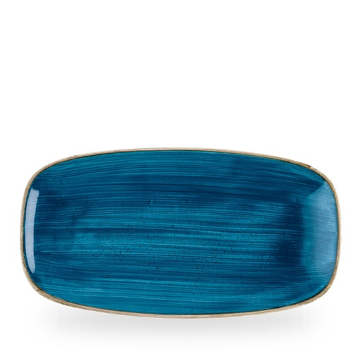 [509825] Schaal rechthoek 35.5cm x 18.9cm Stonecast Java Blue Churchill