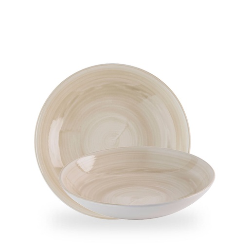 [509831] Bord coupe diep 24.8cm Stonecast Canvas Natural Churchill