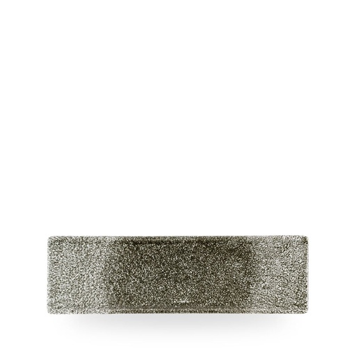 [509890] Schaal rechthoek 29.5cm x 8.8cm Raku Quartz Black Churchill