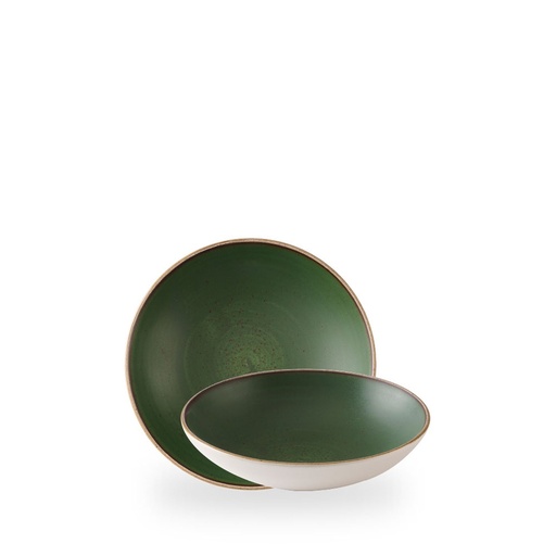 [509908] Bord diep 18.2cm 42.6cl Stonecast Sorrel Green Churchill