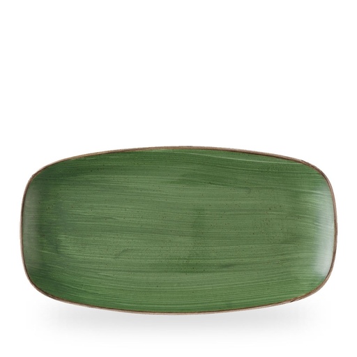 [509914] Schaal rechthoek 35.5cm x 18.9cm Stonecast sorrel green Churchill