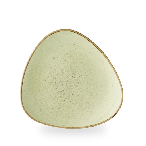 [509947] Bord plat driehoek 28.5cm Stonecast Raw Green Churchill