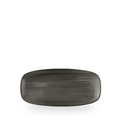 [509955] Schaal rechthoek 26.9cm x 12.7cm Stonecast Raw Black Churchill