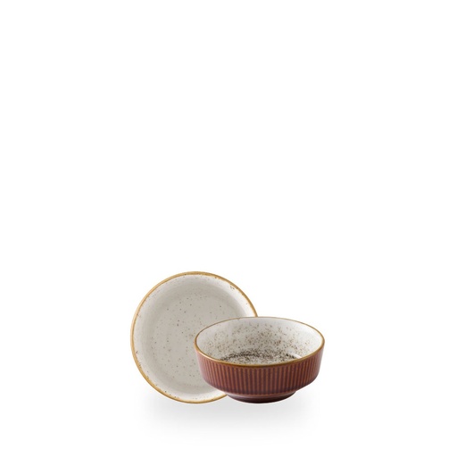 [509961] Kom 11.5cm h 5.0cm 26.0cl Nourish cinnamon brown barley white Churchill
