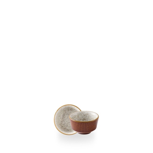 [509962] Dipper/tipje 8.0cm h 4.8cm 11.0cl Nourish Cinnamon Brown Barley White Churchill