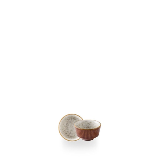 [509963] Dipper/tipje 6.9cm h 4.0cm 6.0cl Nourish Cinnamon Brown Barley White Churchill