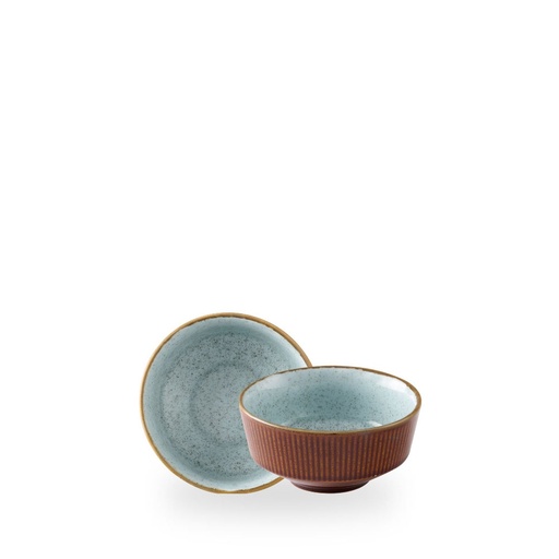 [509964] Kom 13.0cm h 6.2cm 448.0cl Nourish Cinnamon Brown Duck Egg Churchill
