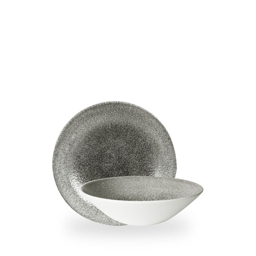 [509997] Bord coupe diep 19.6cm h 5.5cm 75.0cl Studio Prints Raku Quartz Black Churchill