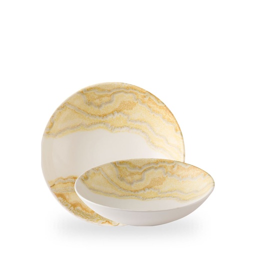 [510091] Bord coupe diep 18.2cm 42.6cl Inked Tide Gold Churchill