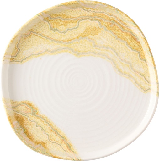 [510092] Bord plat 25.0cm h 2.0cm Inked Tide Gold Churchill