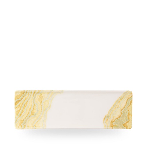 [510095] Schaal rechthoek 32.3cm x 10.5cm Inked Tide Gold Churchill