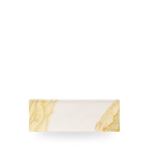 [510097] Schaal rechthoek 24.7cm x 8.8cm Inked Tide Gold Churchill