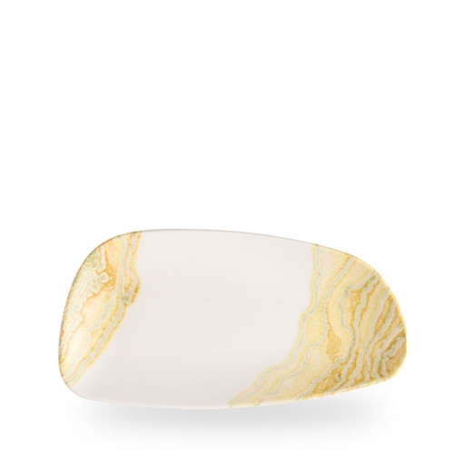 [510100] Bord plat 30.0cm x 15.5cm Inked Tide gold Churchill