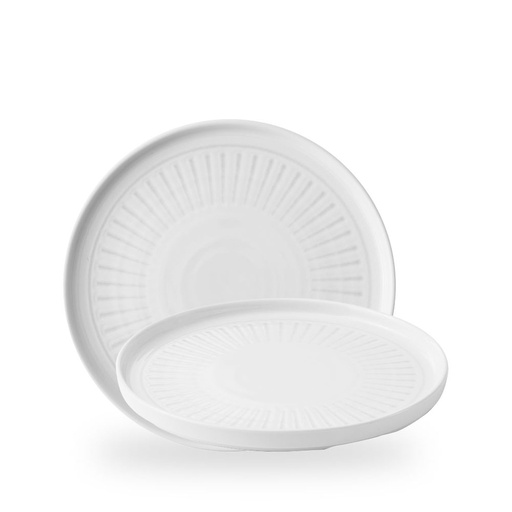 [510139] Bord plat 26.0cm h 2.0cm Inked Era grey Churchill