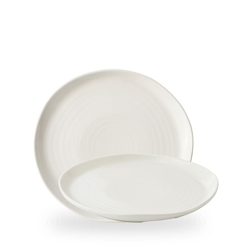 [510170] Bord plat 25.5cm h 2.0cm Envisage White Churchill