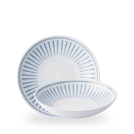 [510184] Bord diep 24.8cm 113.6cl Inked Era blue Churchill