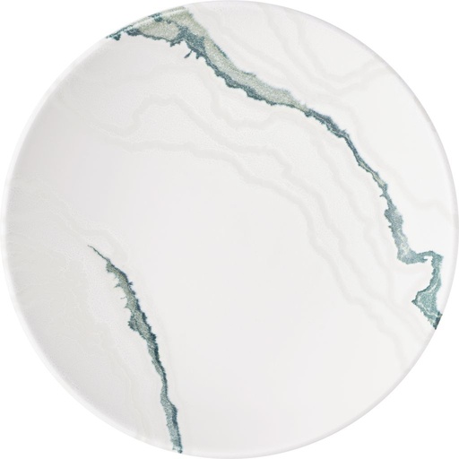 [510601] Bord coupe diep 24.8cm 113.6cl Inked Tide Accents Green Churchill