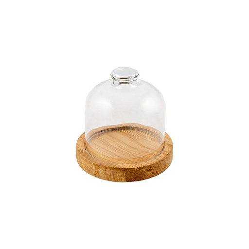 [510686] Houten plank met 1 stolp 10.0x10.0cm Room Amenities Oak Natural Joy Buffet