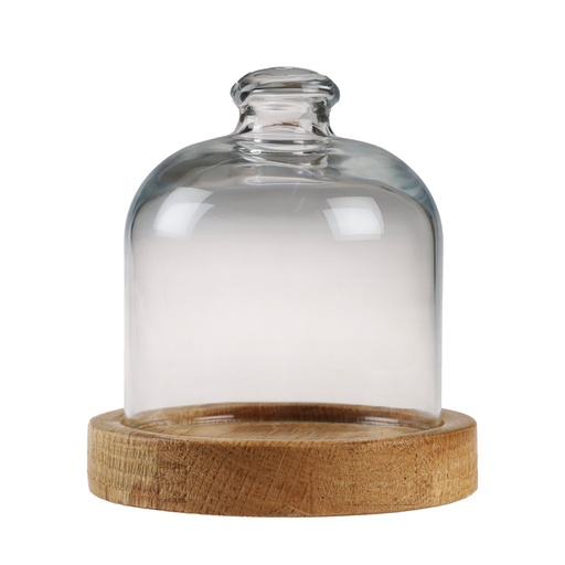 [510687] Houten plank met 1 stolp 10.0x10.0cm Room Amenities Beech Natural Joy Buffet