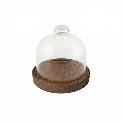 [510697] Houten plank met 1 stolp 12.7x12.7cm Room Amenities Beech Dark Joy Buffet