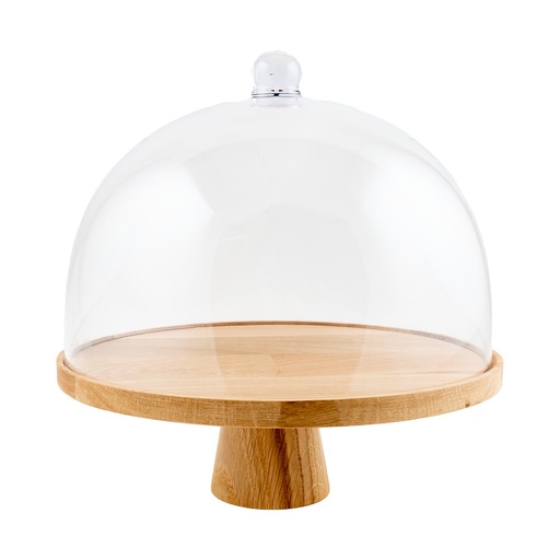 [510768] Taartplateau rond 32.5x10.8cm Oak Natural Circus Joy Buffet