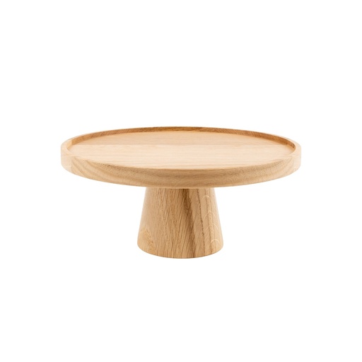 [510771] Taartplateau rond 23.5x10.8cm Oak Natural Circus Joy Buffet