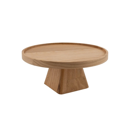 [510772] Taartplateau rond 23.5x10.4cm Oak Natural Circus Joy Buffet