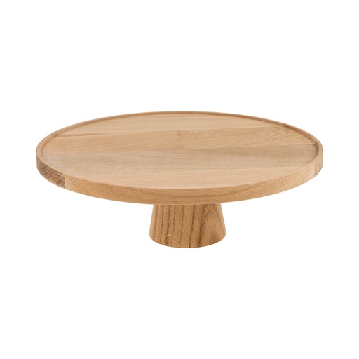 [510785] Taartplateau rond 23.5x10.8cm Beech Natural Circus Joy Buffet
