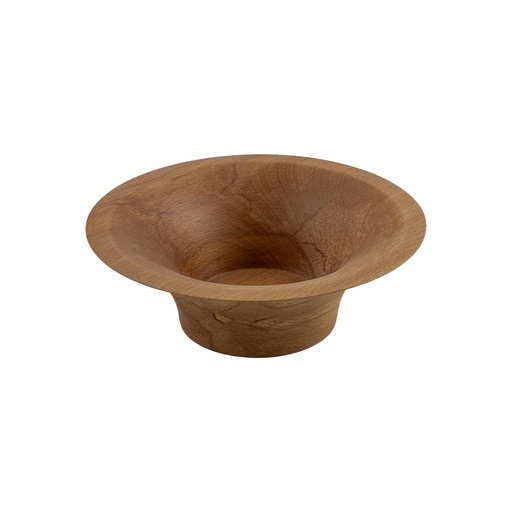 [510847] Kom 18.0x7.0cm Beech Natural Bowl Footed Joy Buffet