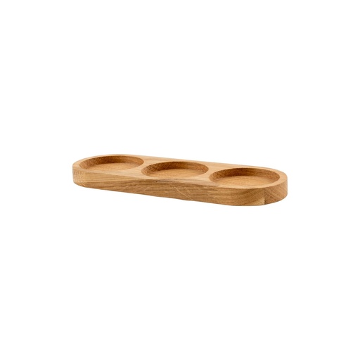 [510866] Serveerplateau voor mini bowls 25.0x8.7cm Oak Natural Joy Buffet