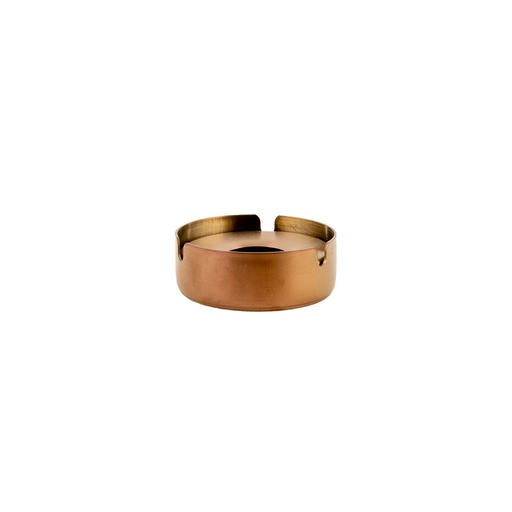 [510877] Asbak met deksel rond 8.0x3.0cm Brass Essentials Joy Buffet