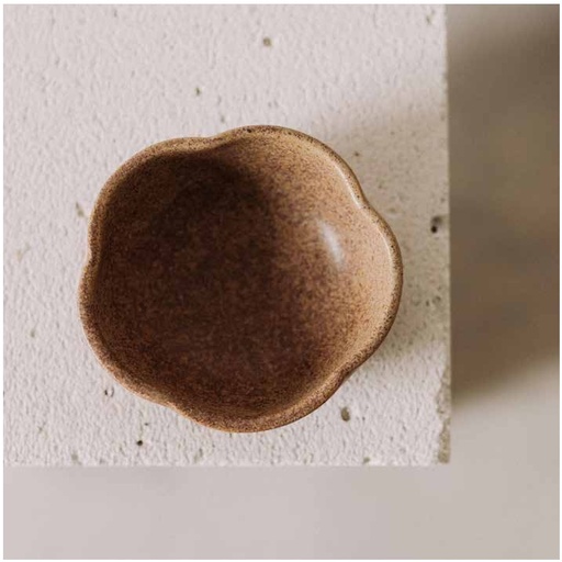 [510992] Kom 12.0x5.0cm Flower Aarde Poemi